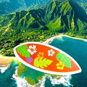 BOARD Hawaii Aloha State Ohana Shaka Travel 808 Samoan Love Single Sticker